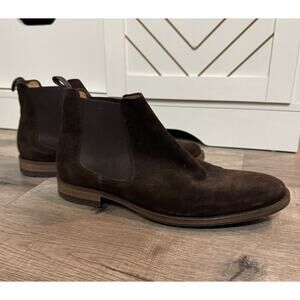 Rodd & Gunn Brown Suede Leather Chelsea Boots 44 Pull On US 11
